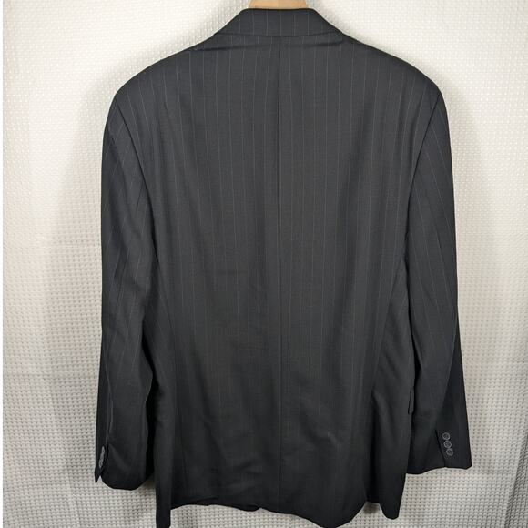 Brandini 42R Gray Pinstripe Blazer Made in Canada 100% Wool Union Made - Picture 2 of 7